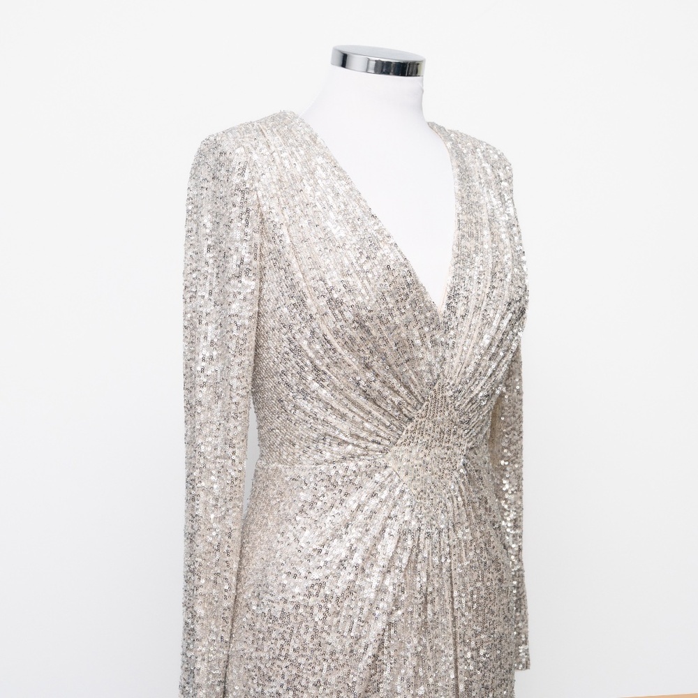 Eliza J -  Long‎ Sleeve Sequin Gown - Picture 10 of 14